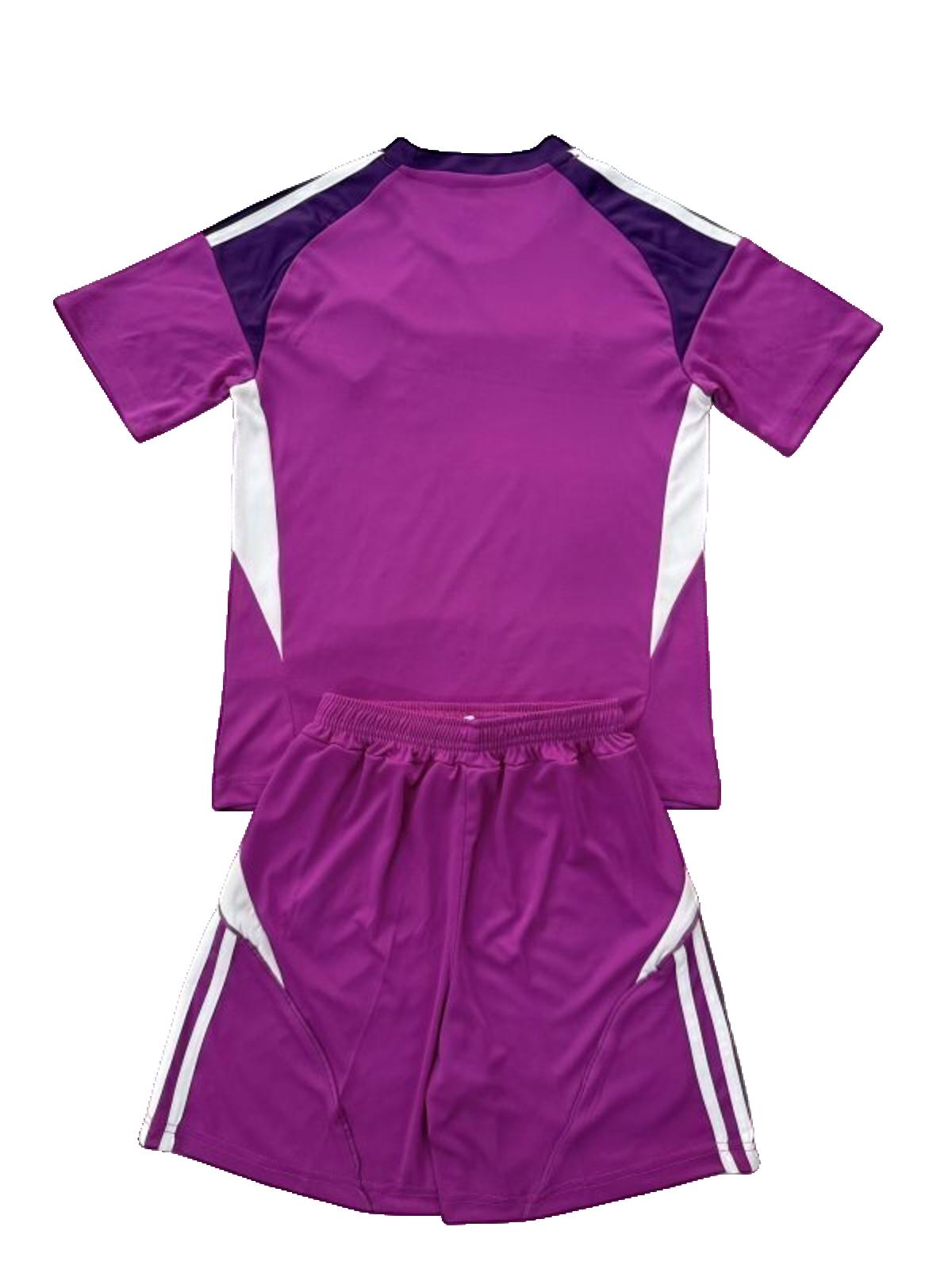 Leeds United 25/26 Kids Goalkeeper Kit - Purple - Inc Socks