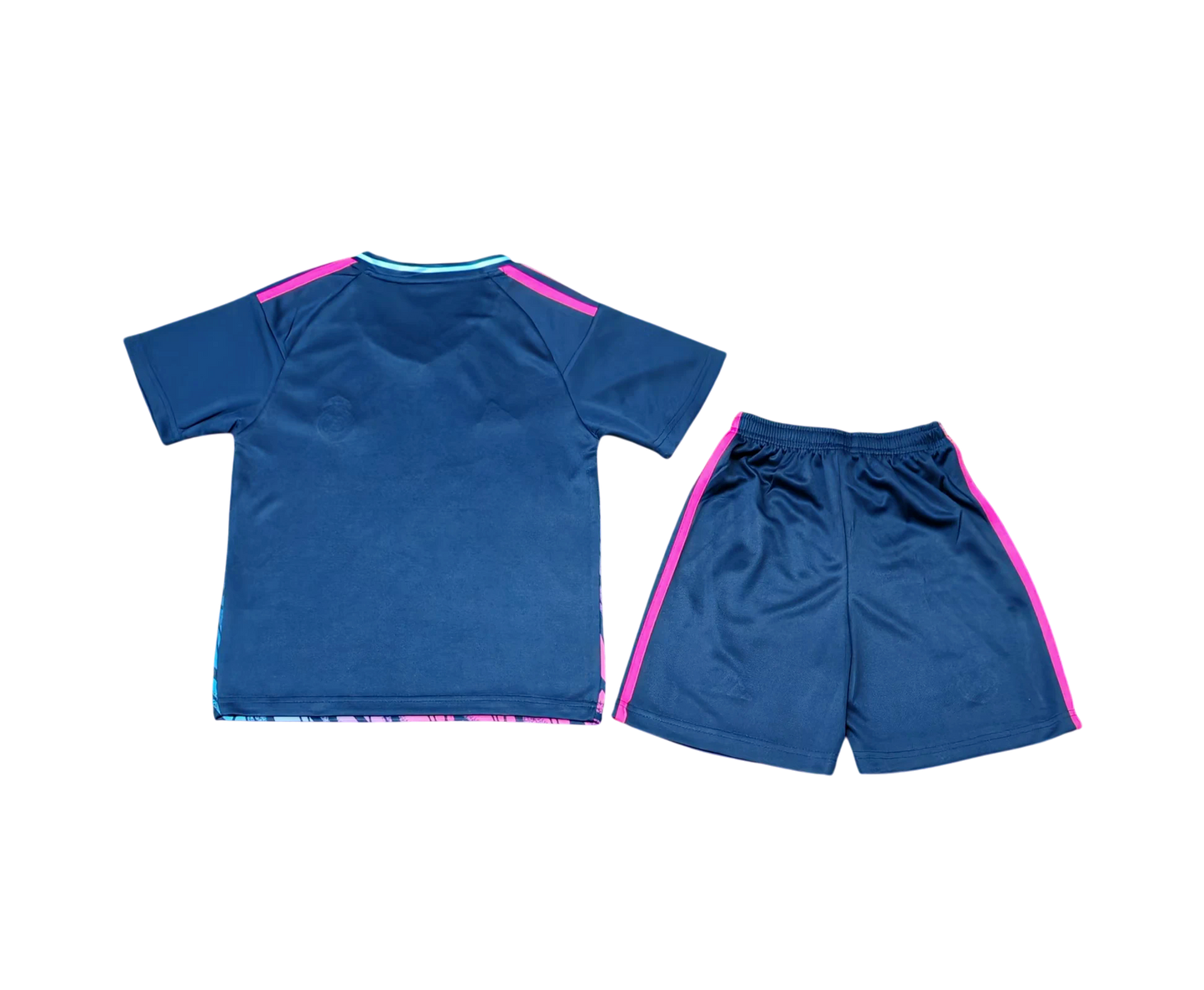 Real Madrid 25/26 Adidas Kids Special Edition Kit - Navy & Pink - Inc Socks