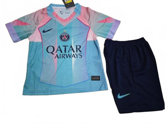 PSG 25/26 Nike Kids Kit - Pale Blue - Inc Socks