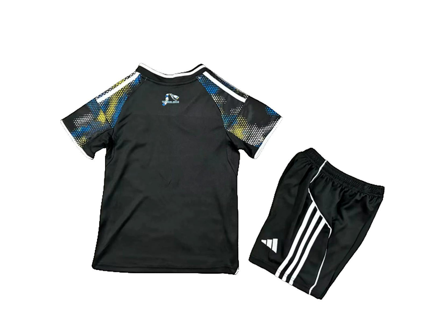 Leeds United 25/26 Adidas Kids Third Kit - Black - Inc Socks