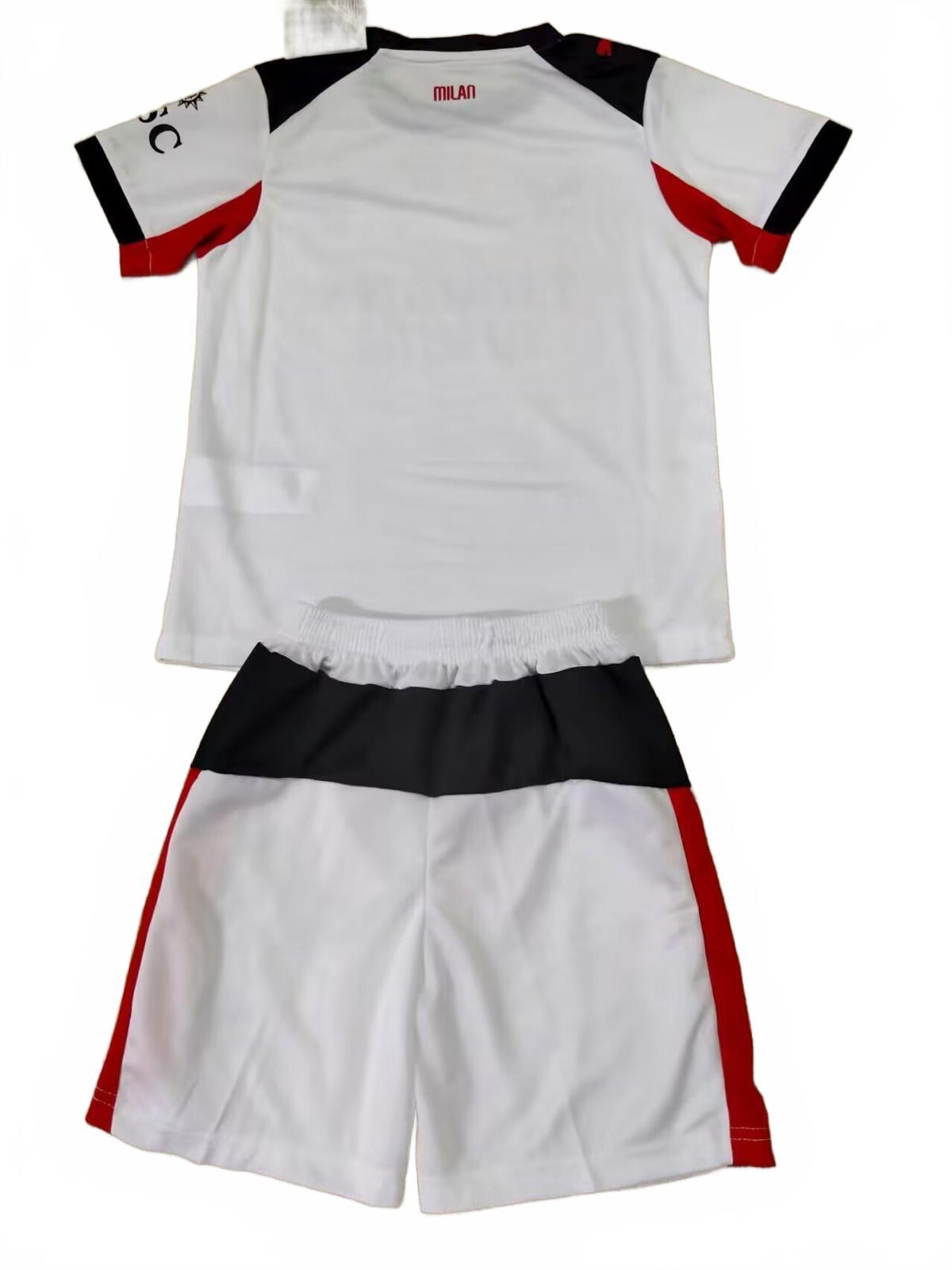 AC Milan 25/26 Puma Kids Away Kit - White - Inc Socks