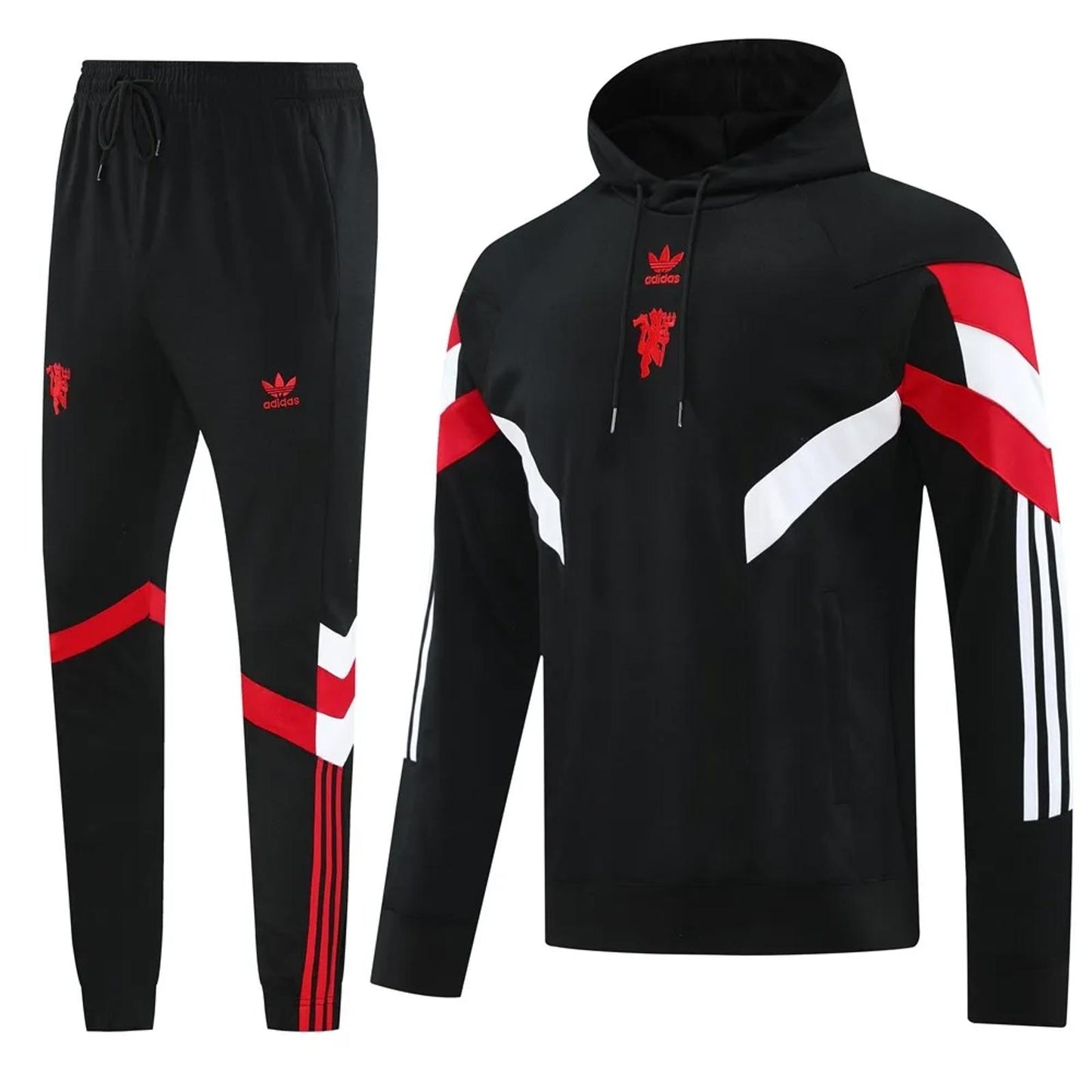 Manchester United LFSTR Adidas Originals Tracksuit - Black & Red