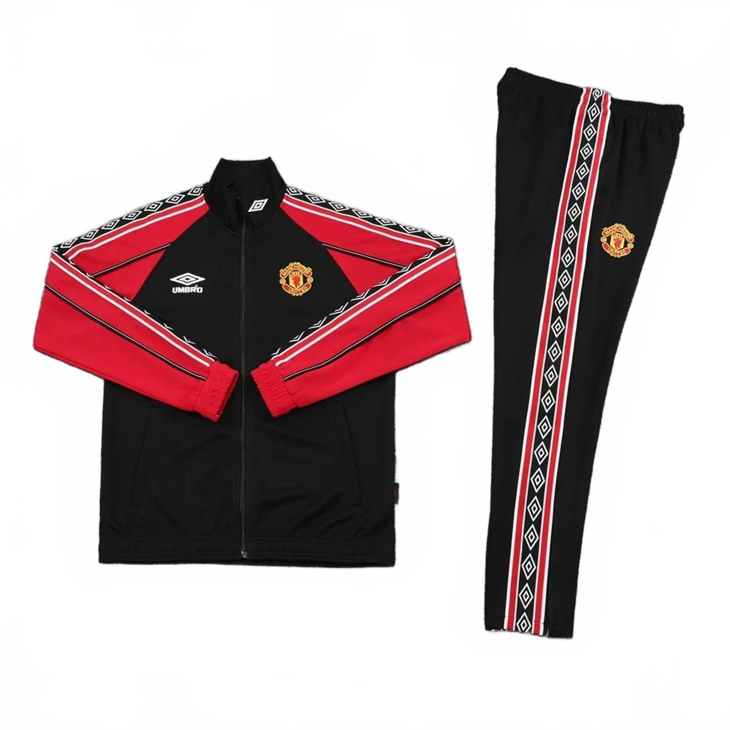 Manchester United 25/26 Umbro Men's Tracksuit - Black and Red