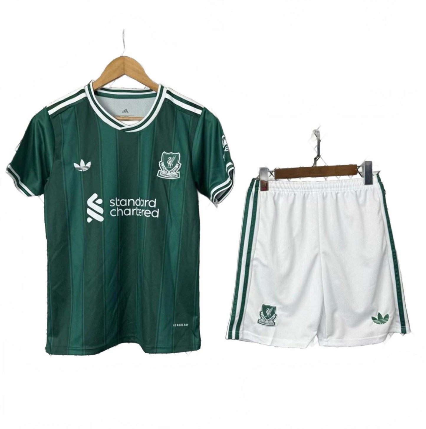 Liverpool 25/26 Adidas Kids Third Kit - Teal - Inc Socks