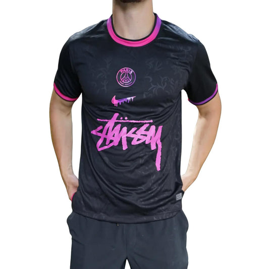 PSG Nike x Stussy Jersey - Black and Pink - Size Medium