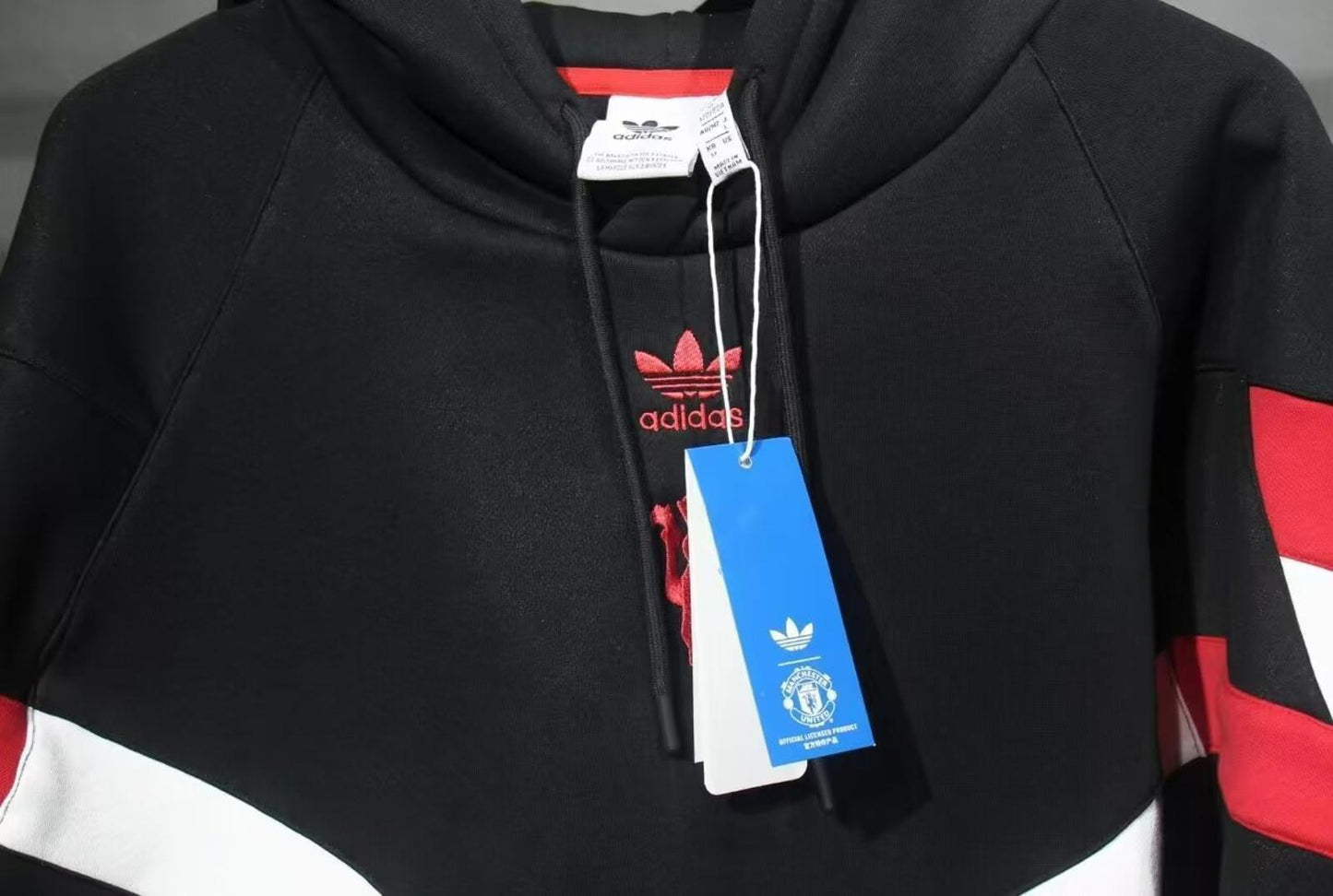 Manchester United Adidas Originals LFSTR Black & Red Hoody