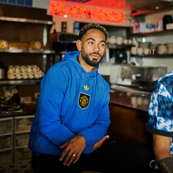 Manchester United x adidas LFSTLR Hoodie Blue