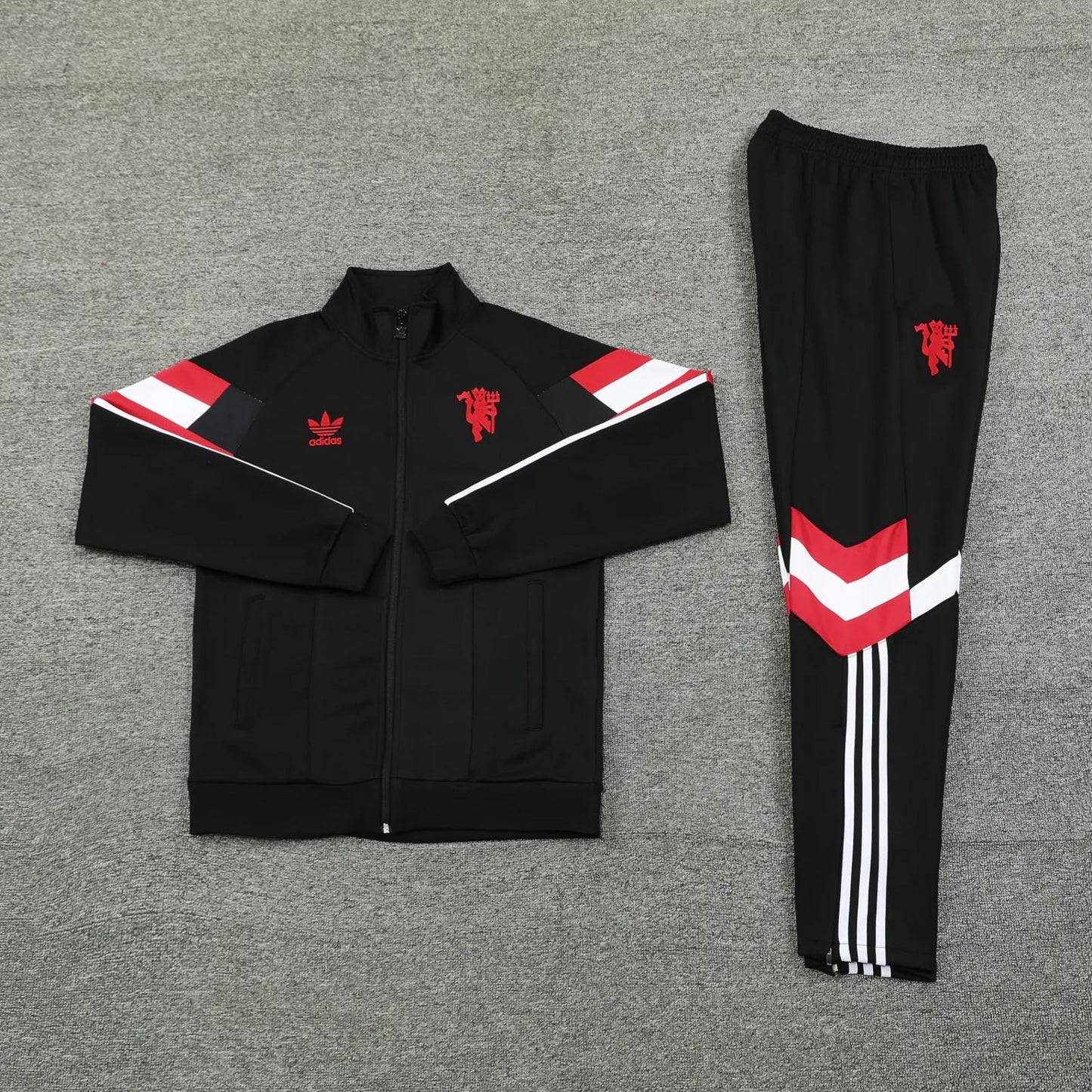 Manchester United LFSTR Adidas Originals Tracksuit - Black & Red