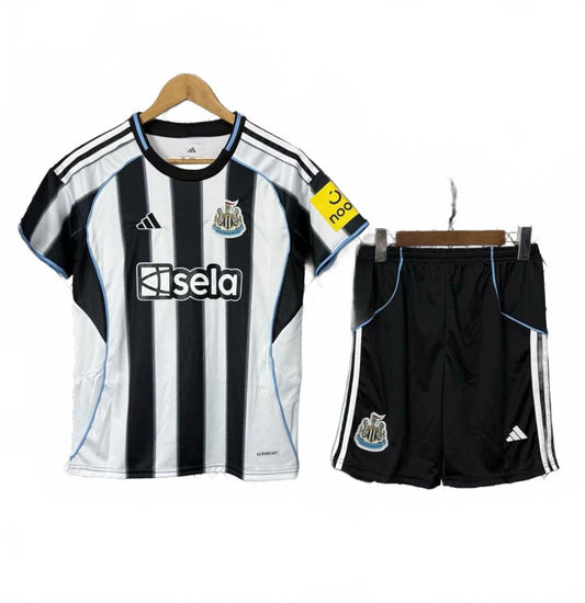 Newcastle 25/26 Adidas Kids Home Kit - Black - Inc Socks