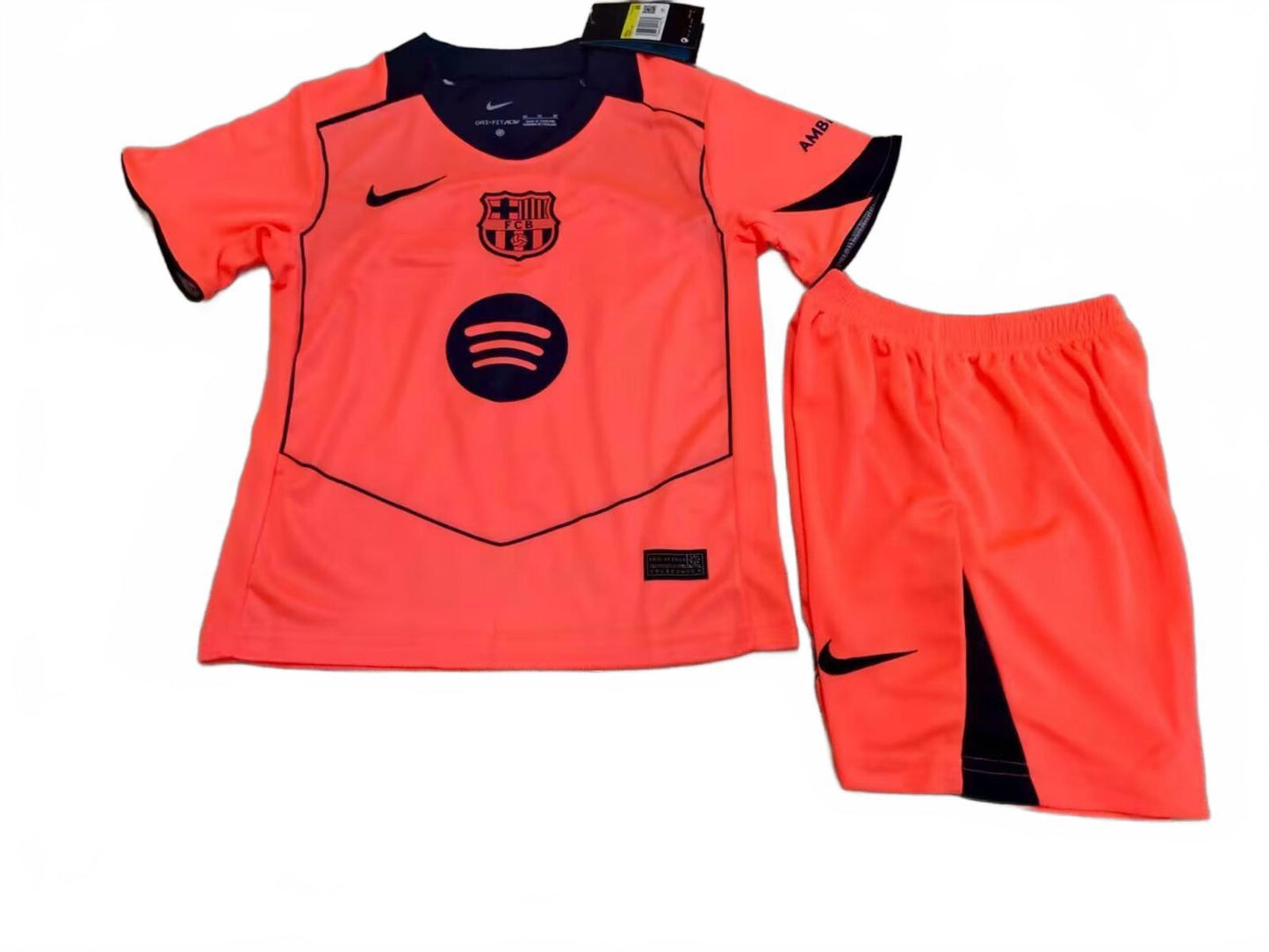 Barcelona 25/26 Nike Kids Away Kit - Orange - Inc Socks