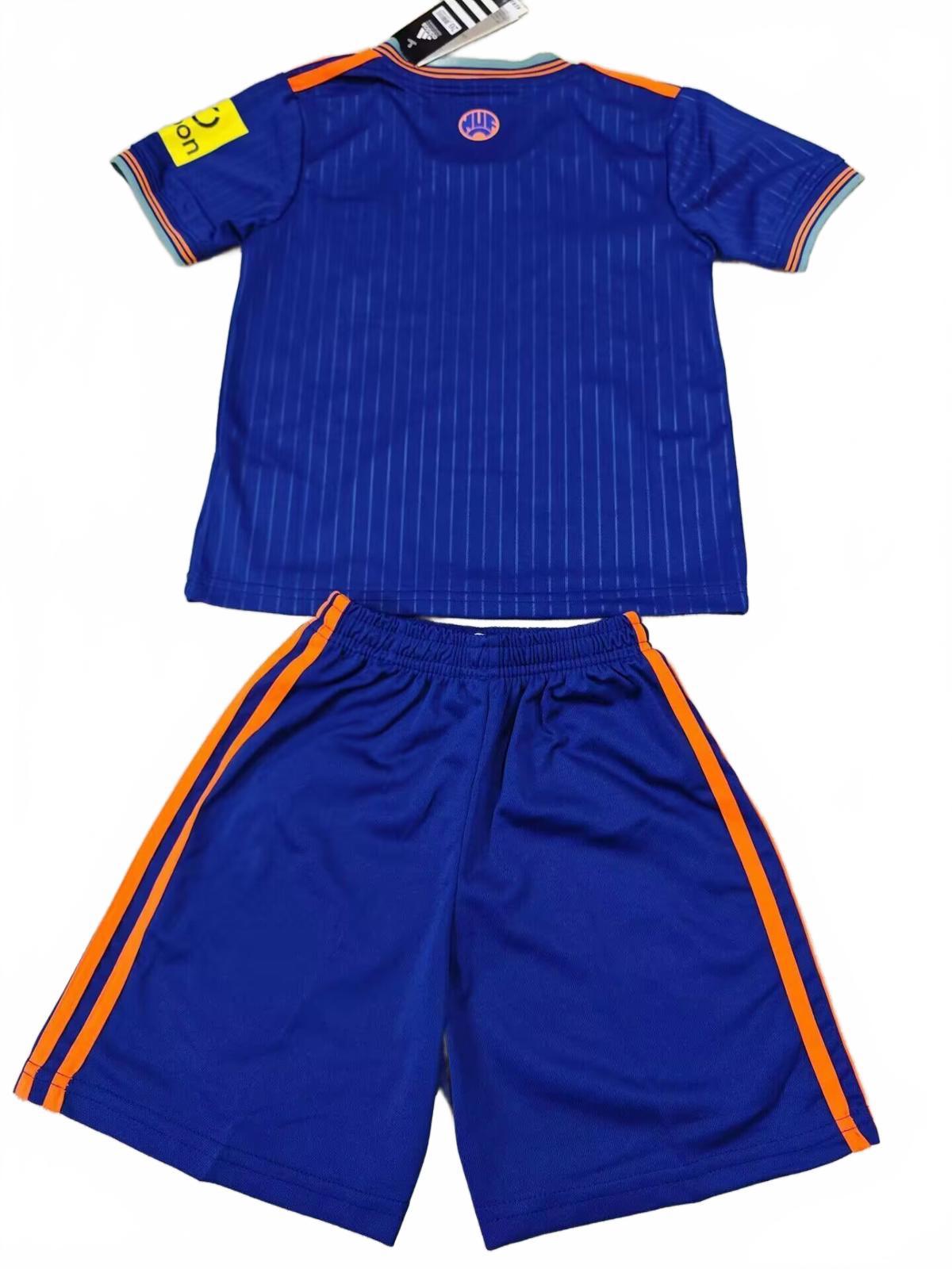 Newcastle 25/26 Adidas Kids Third Kit - Blue - Inc Socks