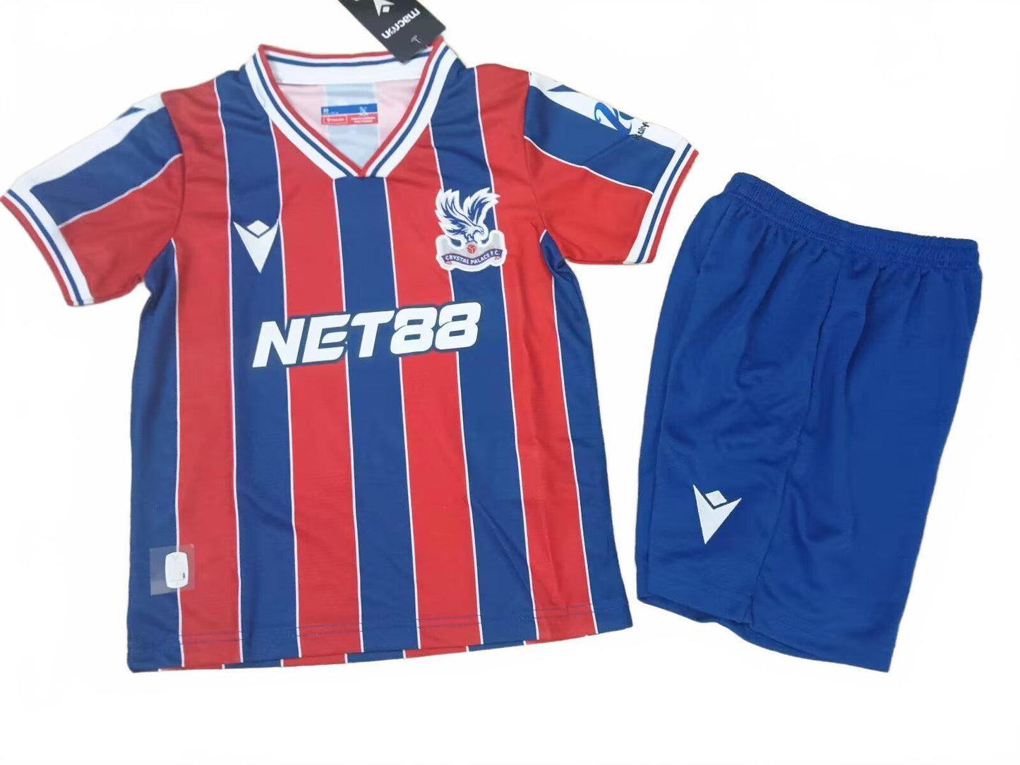 Crystal Palace 25/26 Macron Kids Home Kit - Inc Socks