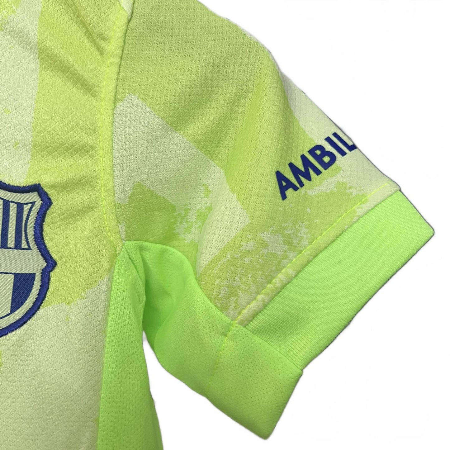 Barcelona 25/26 Nike Kids Kit - Neon Green - Inc Socks