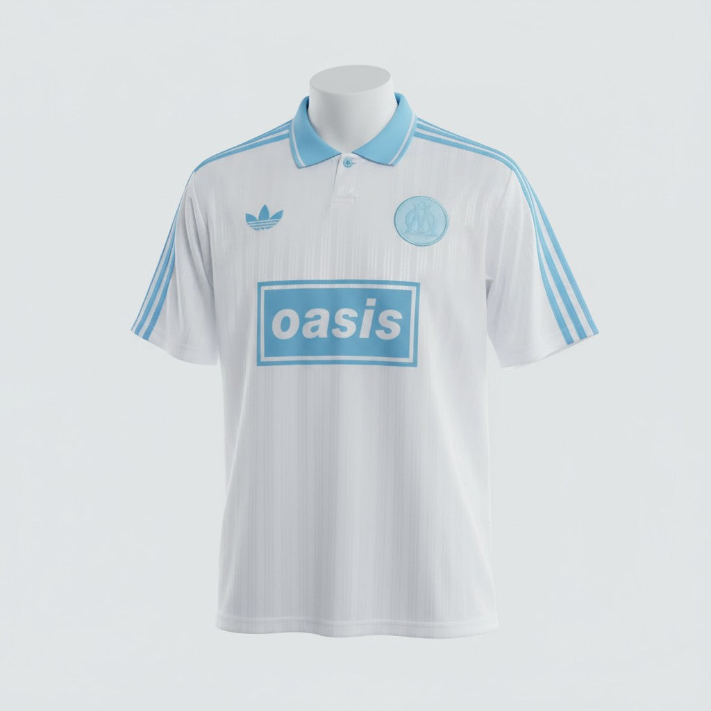 Adidas X Oasis 25/26 Band Football Jersey - White & Blue