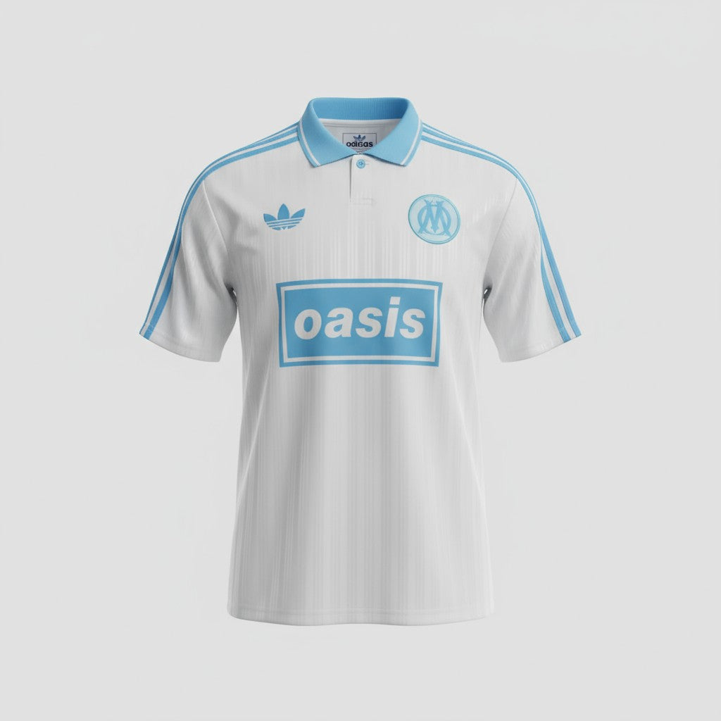 Adidas X Oasis 25/26 Band Football Jersey - White & Blue