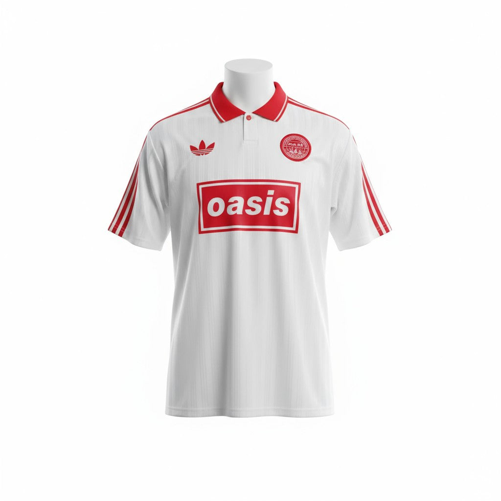 Adidas X Oasis 25/26 Band Football Jersey - White & Red