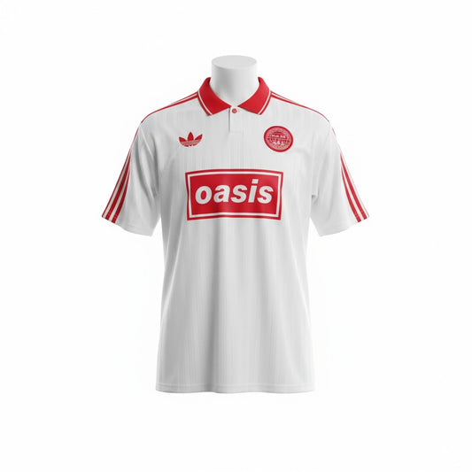 Adidas X Oasis 25/26 Band Football Jersey - White & Red