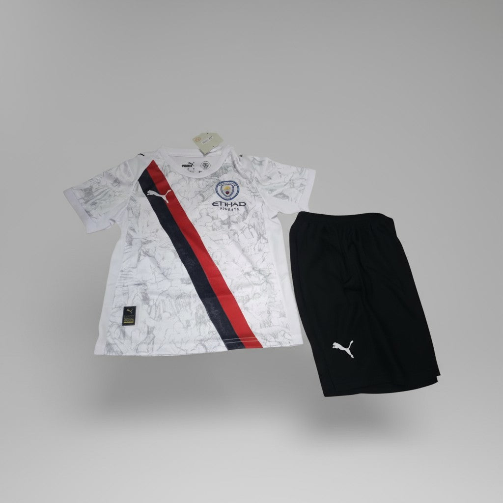 Manchester City Puma 25/26 Kids Away Kit - Inc Socks