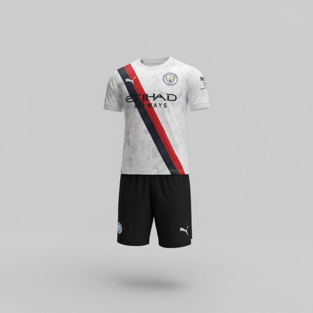 Manchester City Puma 25/26 Kids Away Kit - Inc Socks