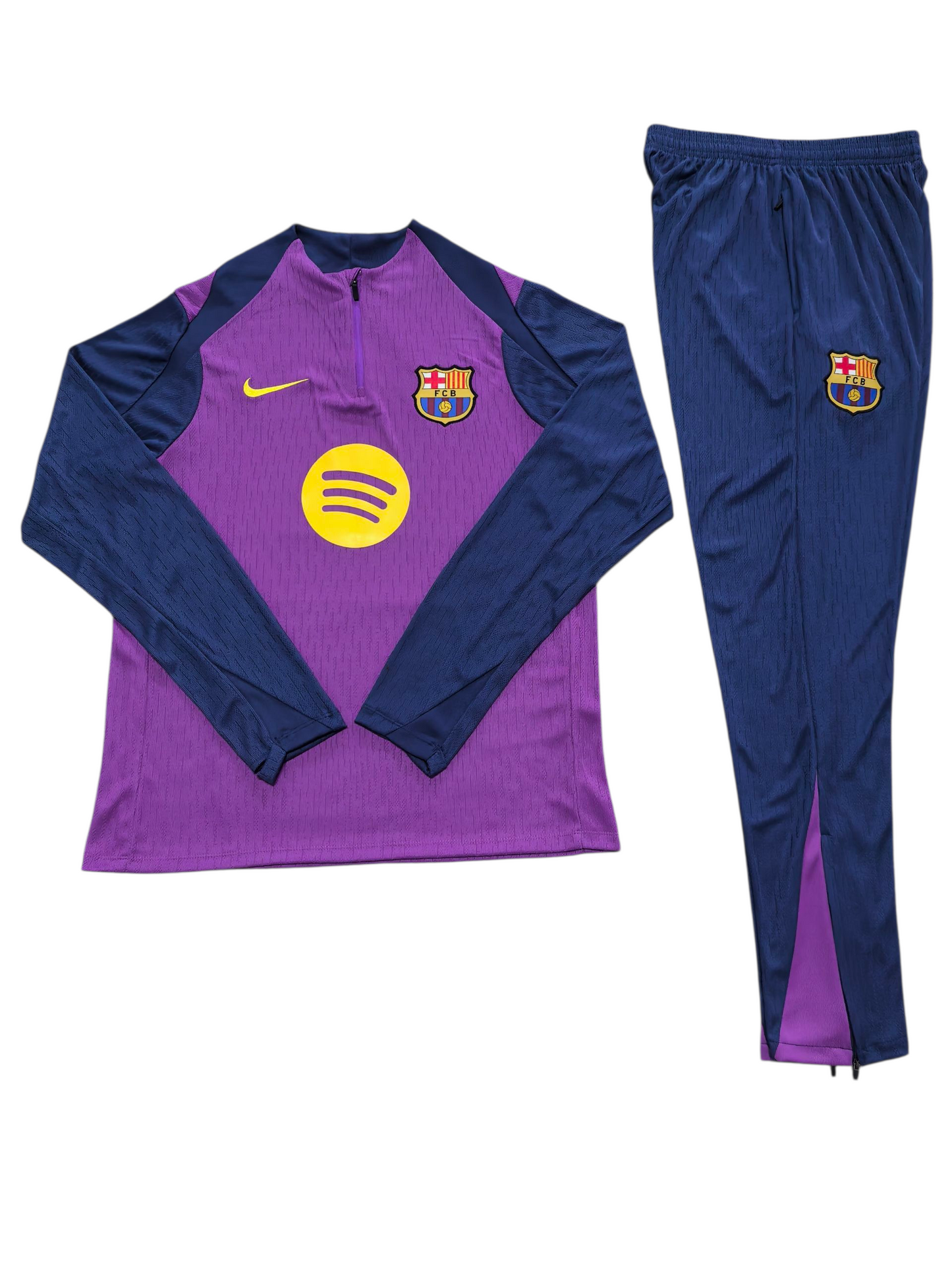 Barcelona 25/26 Nike Kids Tracksuit – Purple & Navy