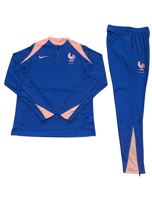 France 25/26 Nike Kids Tracksuit – Blue & Peach