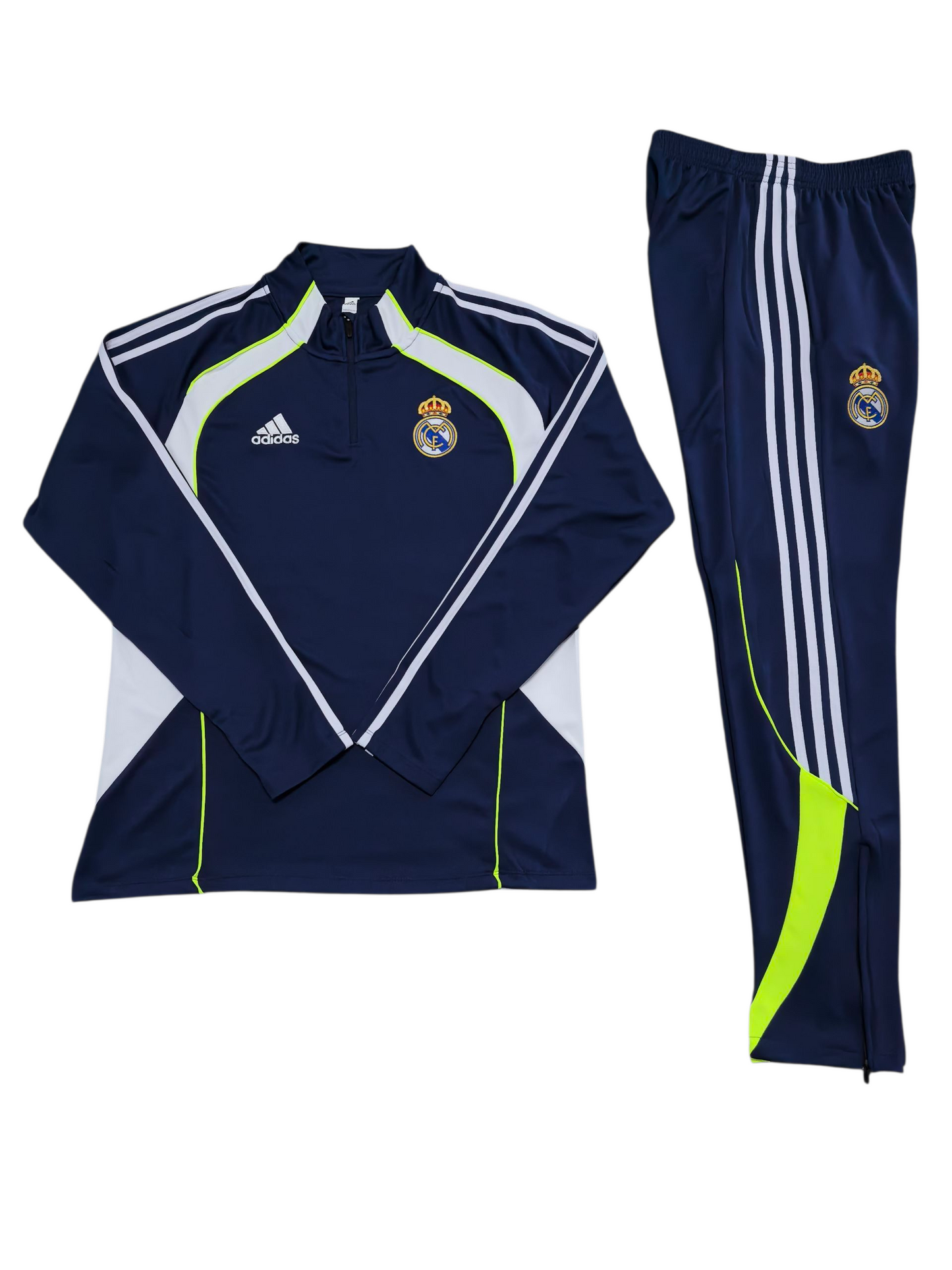 Real Madrid 25/26 Adidas Kids Tracksuit – Navy & White