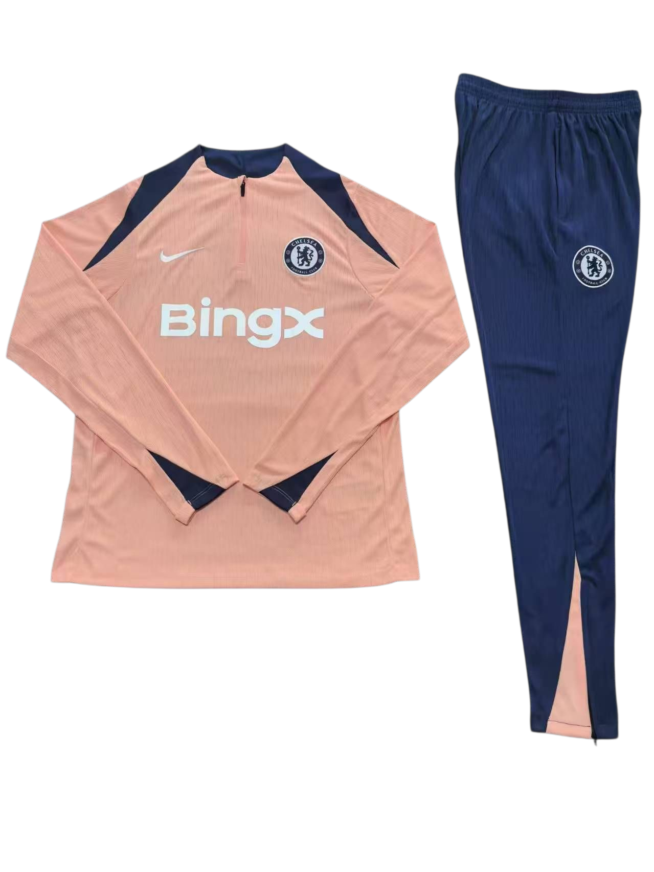 Chelsea 25/26 Nike Kids Tracksuit – Peach & Navy