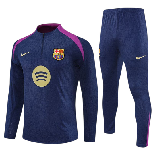 Barcelona 25/26 Nike Kids Tracksuit – Navy & Purple
