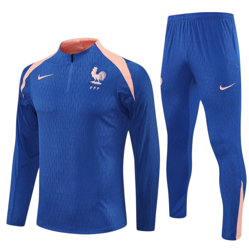 France 25/26 Nike Kids Tracksuit – Blue & Peach