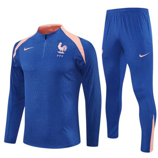 France 25/26 Nike Kids Tracksuit – Blue & Peach