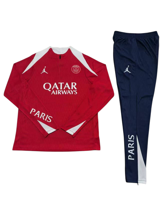 Paris Saint-Germain 25/26 Jordan Kids Tracksuit – Red & Navy