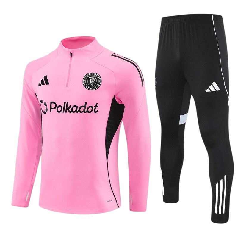 Inter Miami 25/26 Adidas Kids Tracksuit – Pink & Black