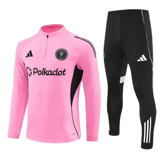 Inter Miami 25/26 Adidas Kids Tracksuit – Pink & Black