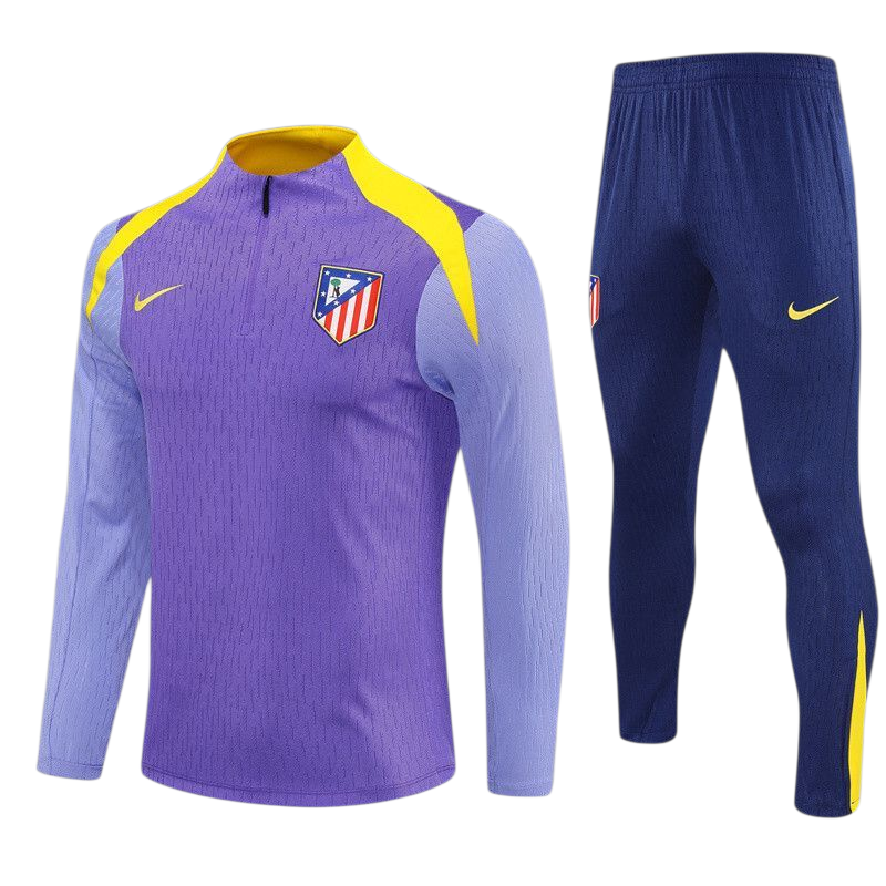 Atlético Madrid 25/26 Nike Kids Tracksuit – Purple, Blue & Yellow