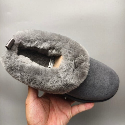 UGG Women’s Grey Fur Lined Platform Slippers – Cozy Winter Style