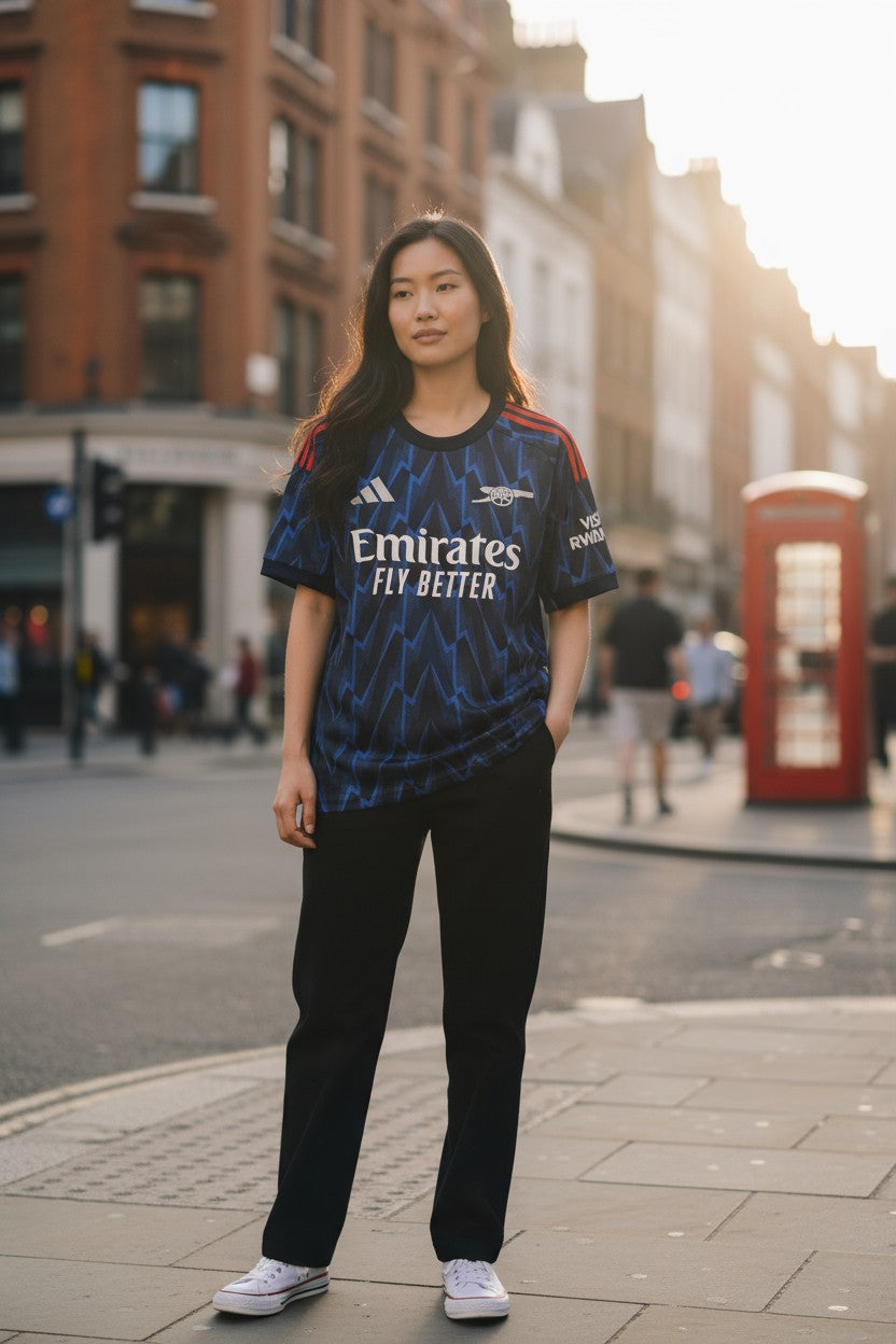 Arsenal 2025/26 Adidas Away Jersey - Navy Blue - Fan Version