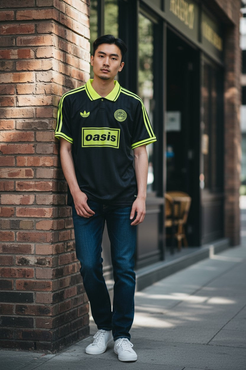 Adidas X Oasis 25/26 Band Football Jersey - Black & Green