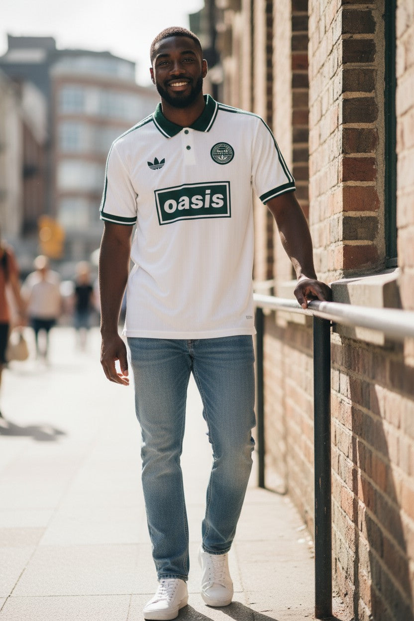 Adidas X Oasis 25/26 Band Football Jersey - White & Green