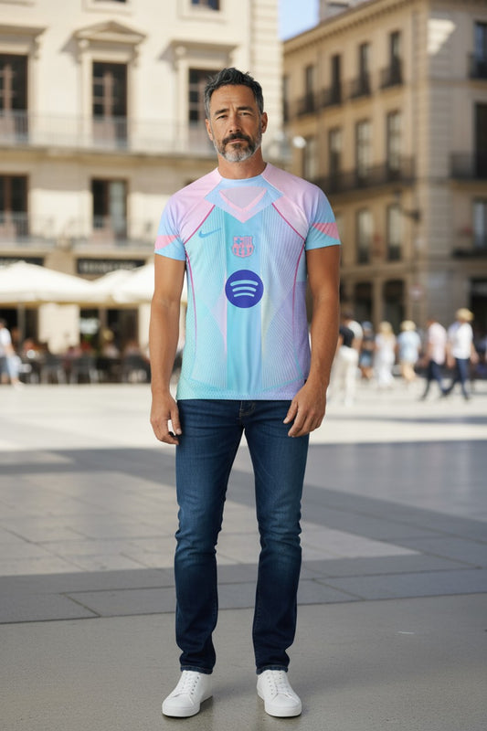 Barcelona 2025 Nike Special Edition Fan Jersey – Light Blue